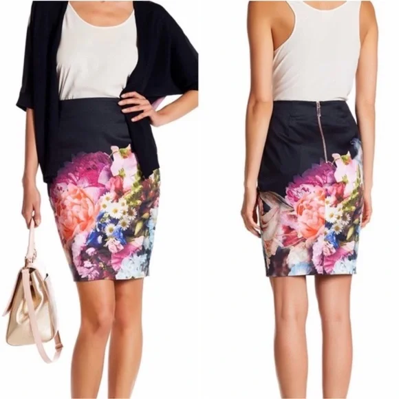 Ted Baker Karyce Floral Print Pencil Skirt - Picture 3 of 13